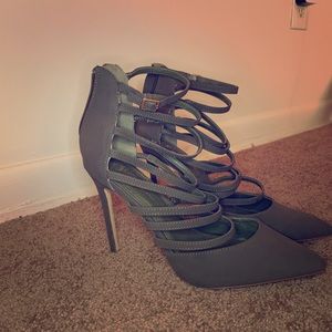 Sage strappy closed toe heel